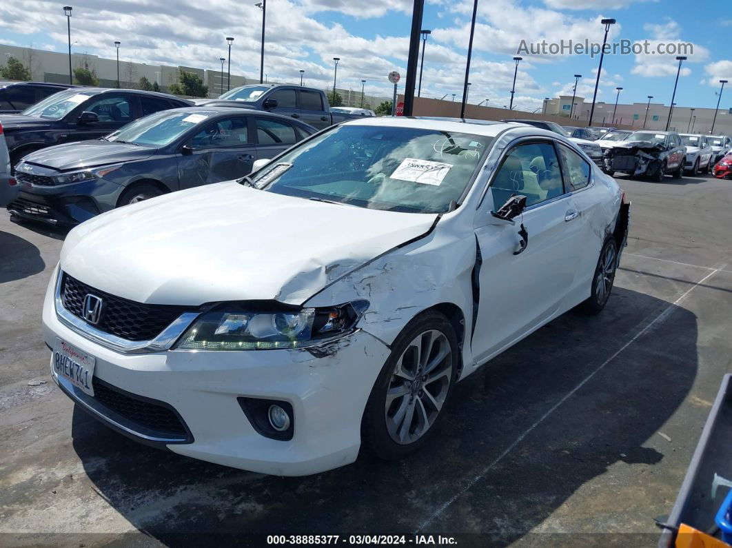 2014 Honda Accord Ex-l V-6 White vin: 1HGCT2B87EA001099