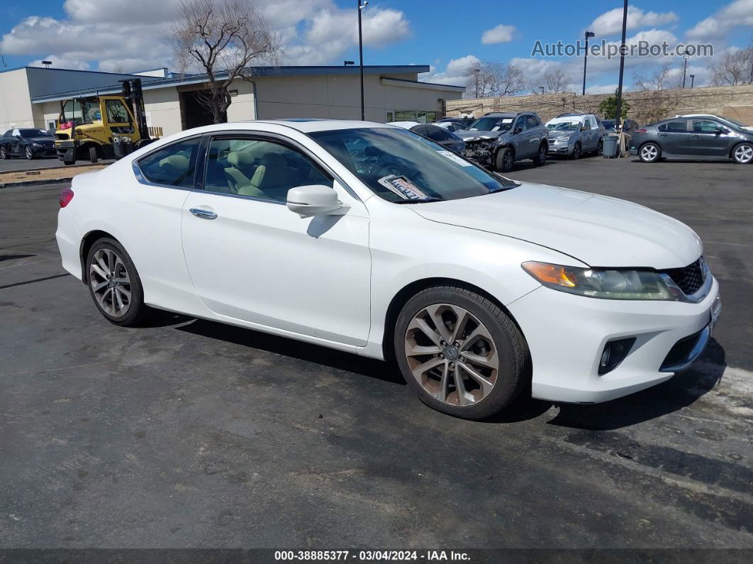 2014 Honda Accord Ex-l V-6 White vin: 1HGCT2B87EA001099