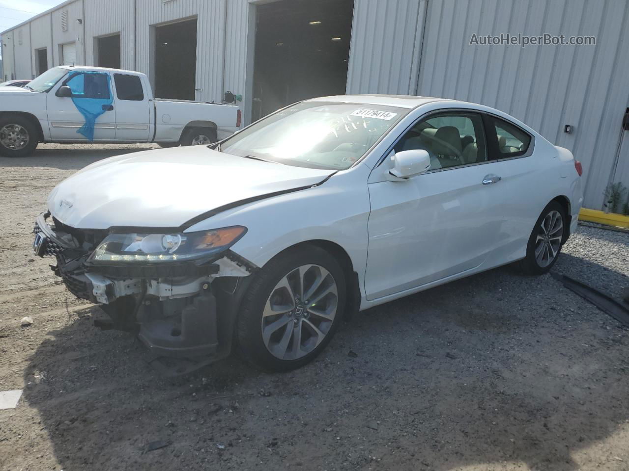 2014 Honda Accord Exl White vin: 1HGCT2B89EA003498