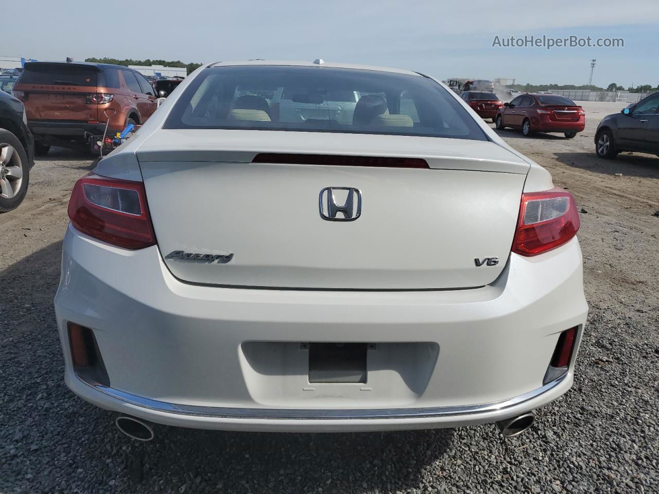 2014 Honda Accord Exl White vin: 1HGCT2B89EA003498