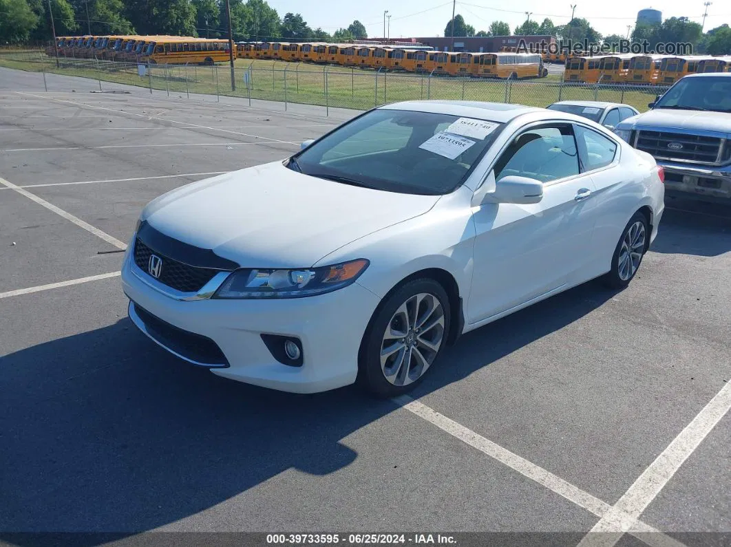 2015 Honda Accord Ex-l V-6 White vin: 1HGCT2B89FA000912