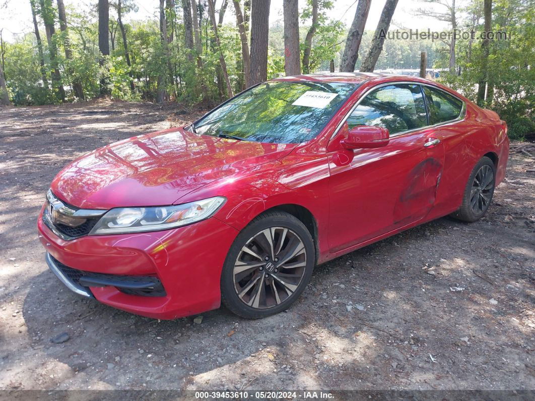 2016 Honda Accord Ex-l V-6 Red vin: 1HGCT2B8XGA007028