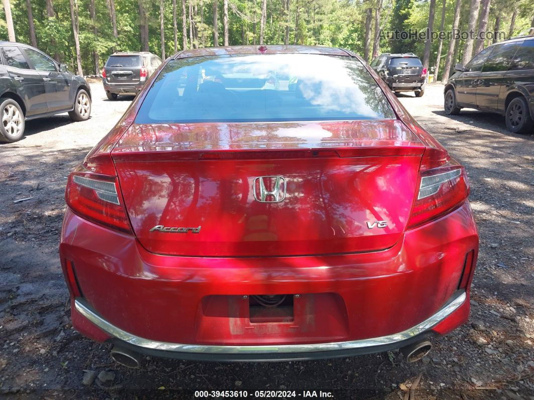 2016 Honda Accord Ex-l V-6 Red vin: 1HGCT2B8XGA007028