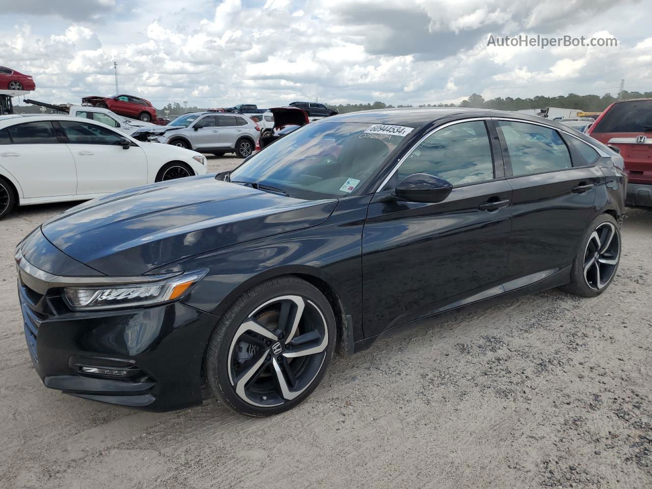 2019 Honda Accord Sport Черный vin: 1HGCV1E30KA056039