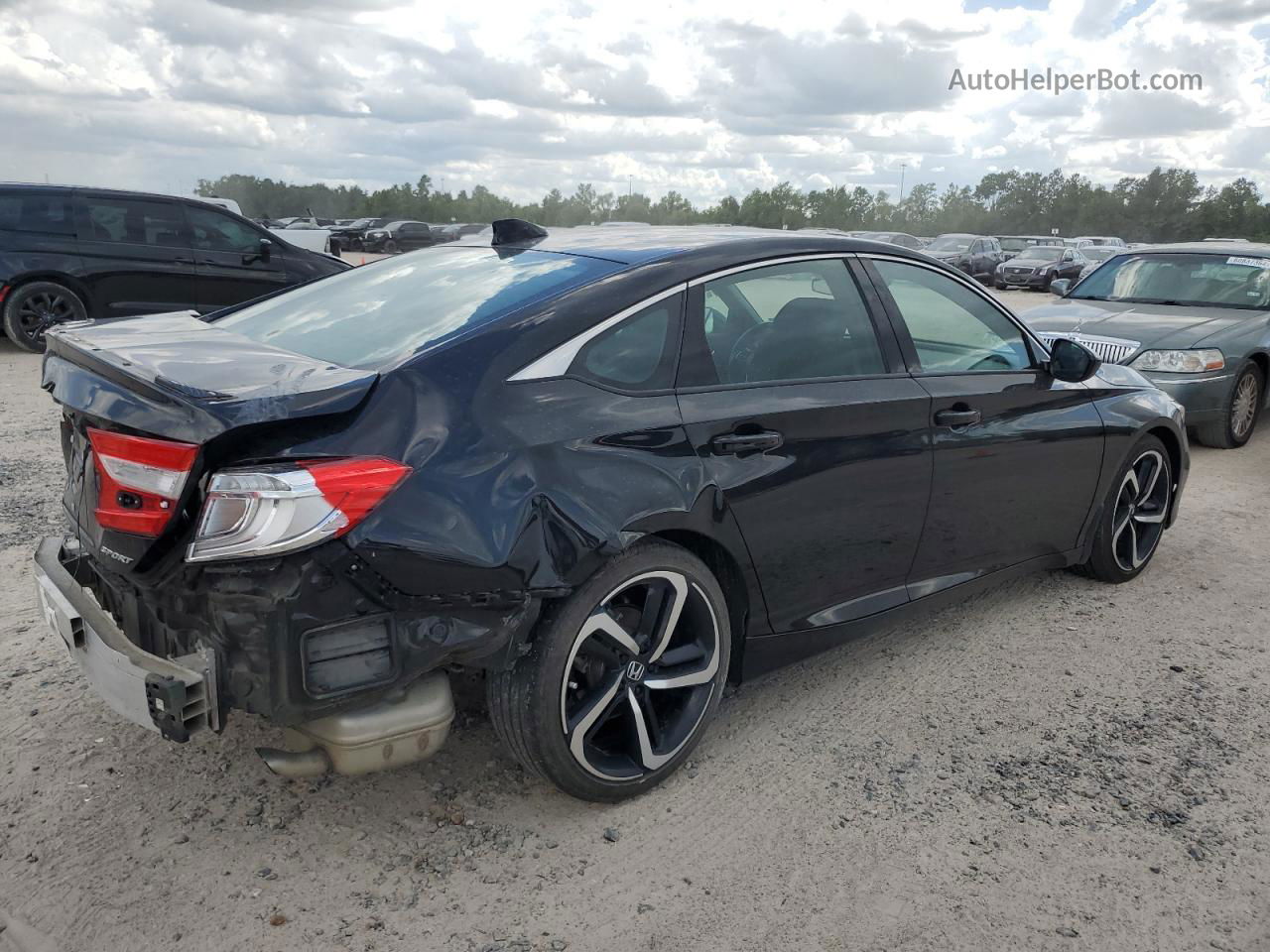 2019 Honda Accord Sport Черный vin: 1HGCV1E30KA056039