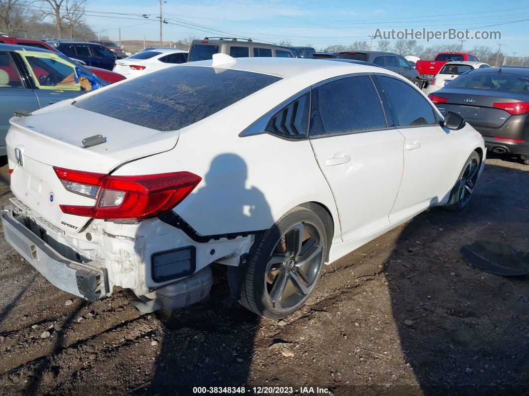 2018 Honda Accord Sport White vin: 1HGCV1E33JA029626