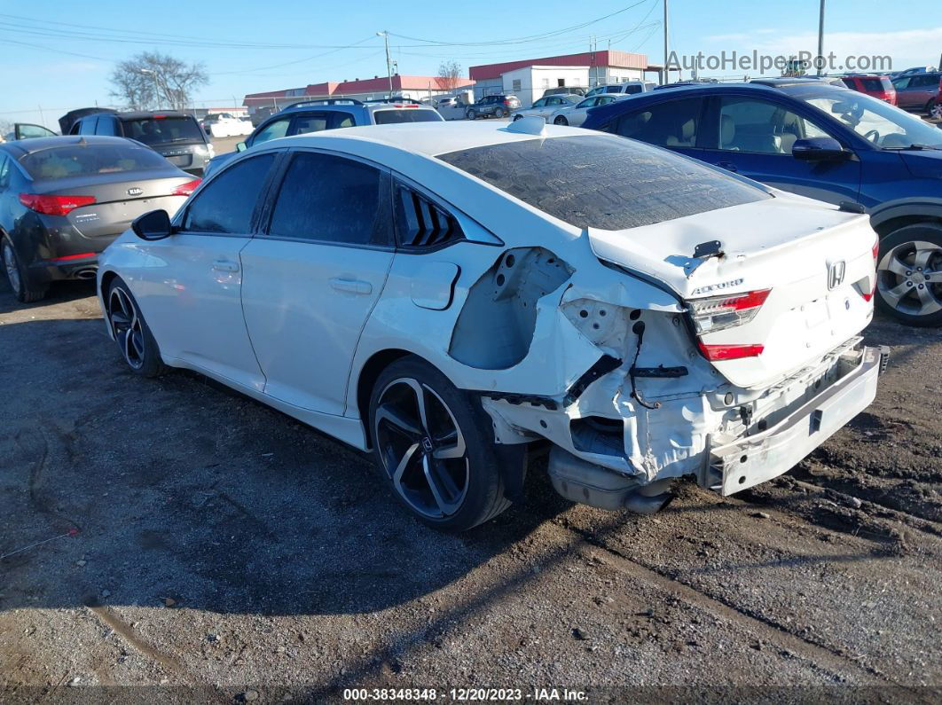 2018 Honda Accord Sport White vin: 1HGCV1E33JA029626