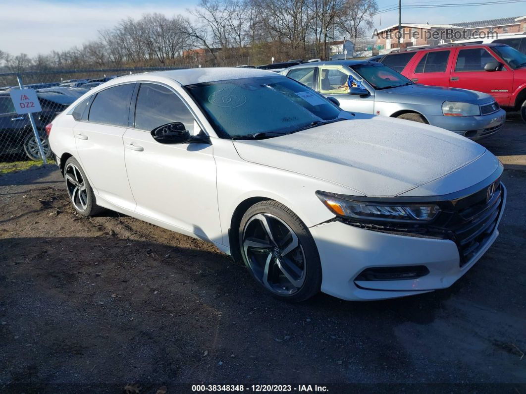 2018 Honda Accord Sport White vin: 1HGCV1E33JA029626