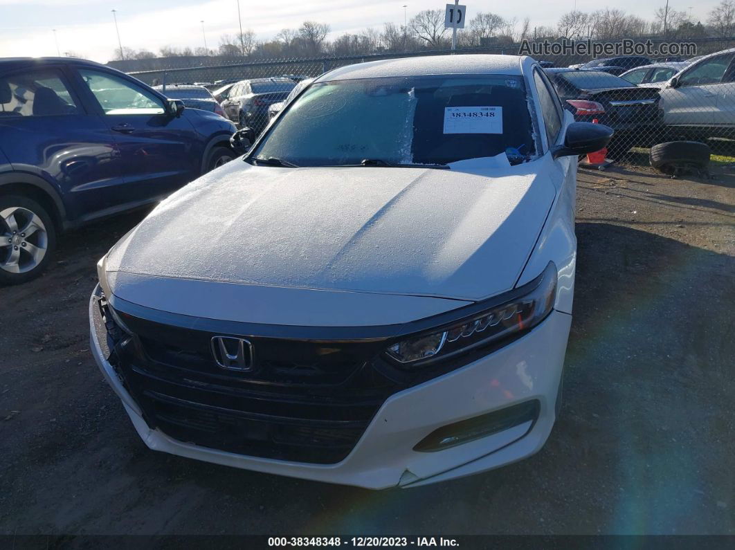 2018 Honda Accord Sport White vin: 1HGCV1E33JA029626