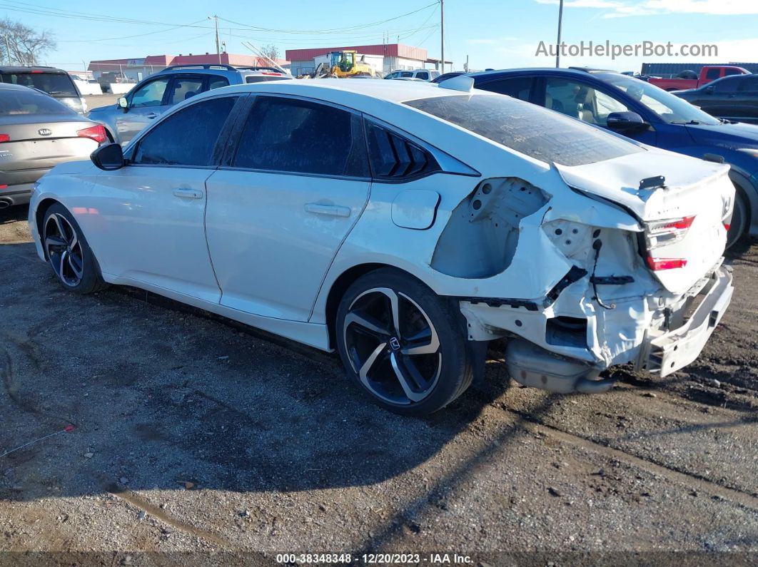 2018 Honda Accord Sport White vin: 1HGCV1E33JA029626