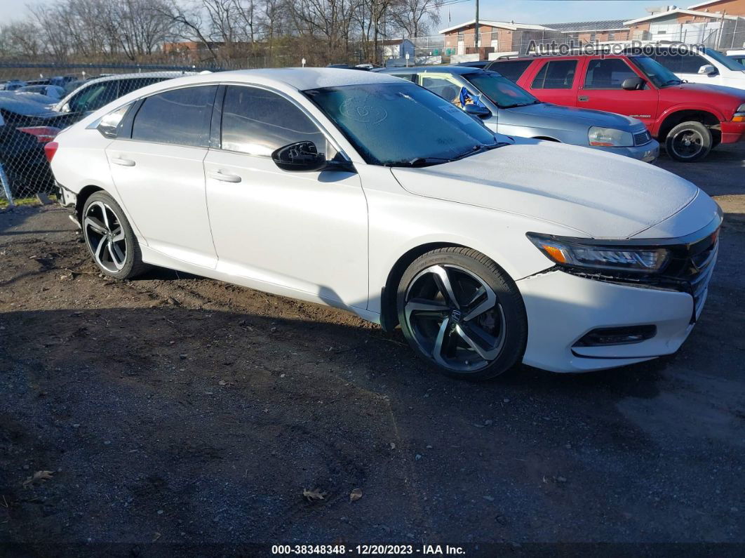 2018 Honda Accord Sport White vin: 1HGCV1E33JA029626