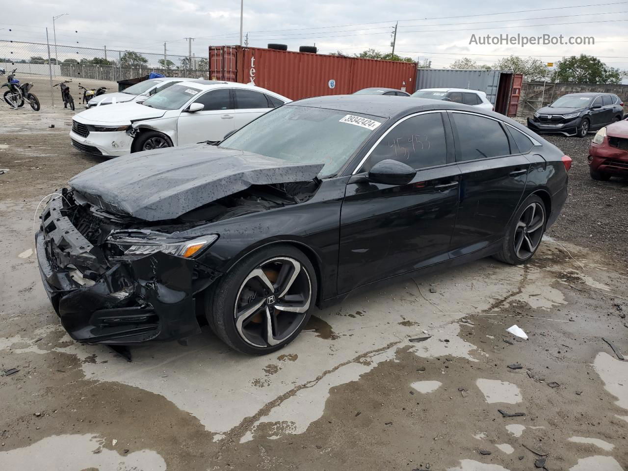 2019 Honda Accord Sport Black vin: 1HGCV1E38KA040185