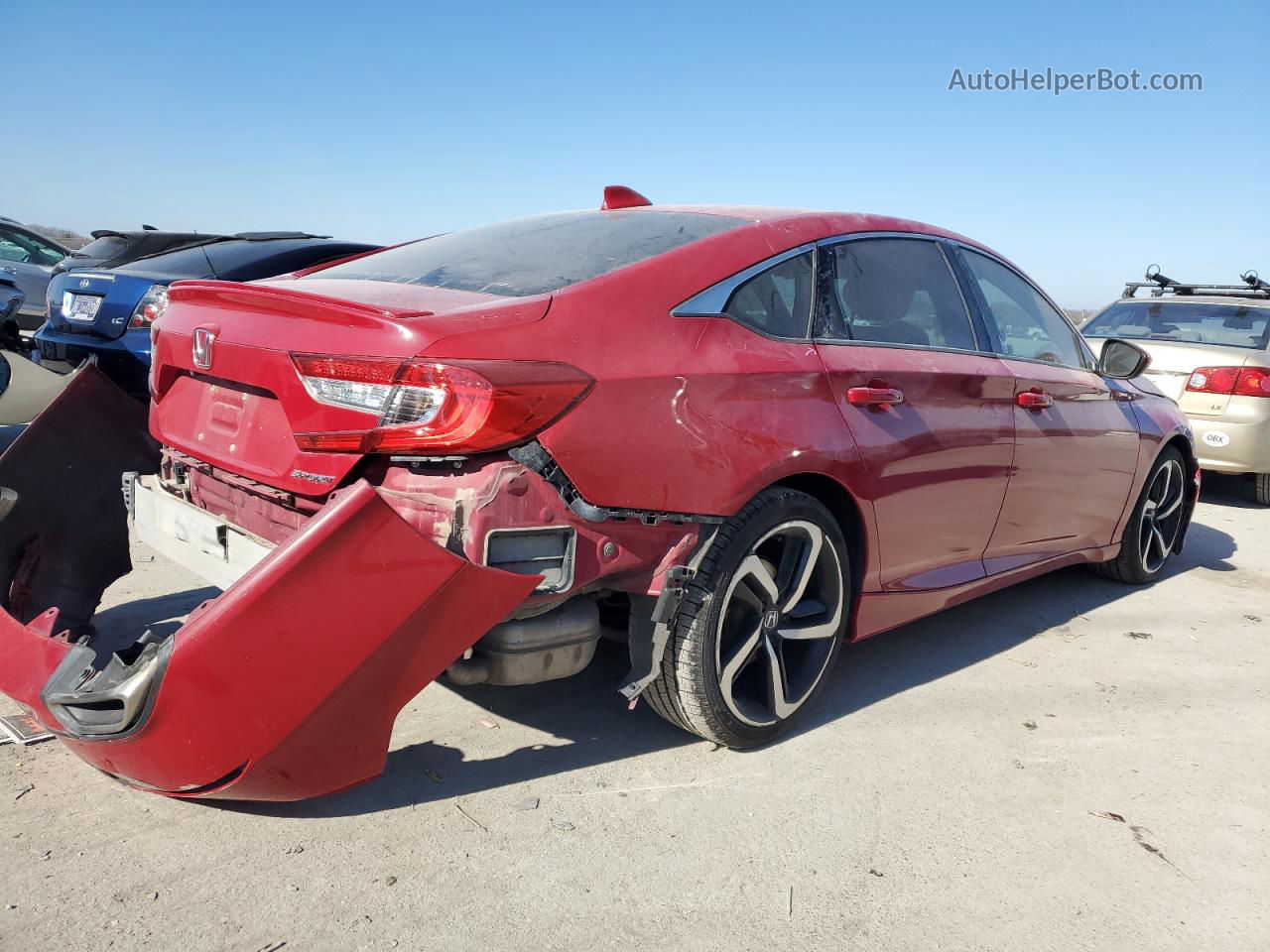 2018 Honda Accord Sport Red vin: 1HGCV1E39JA080063