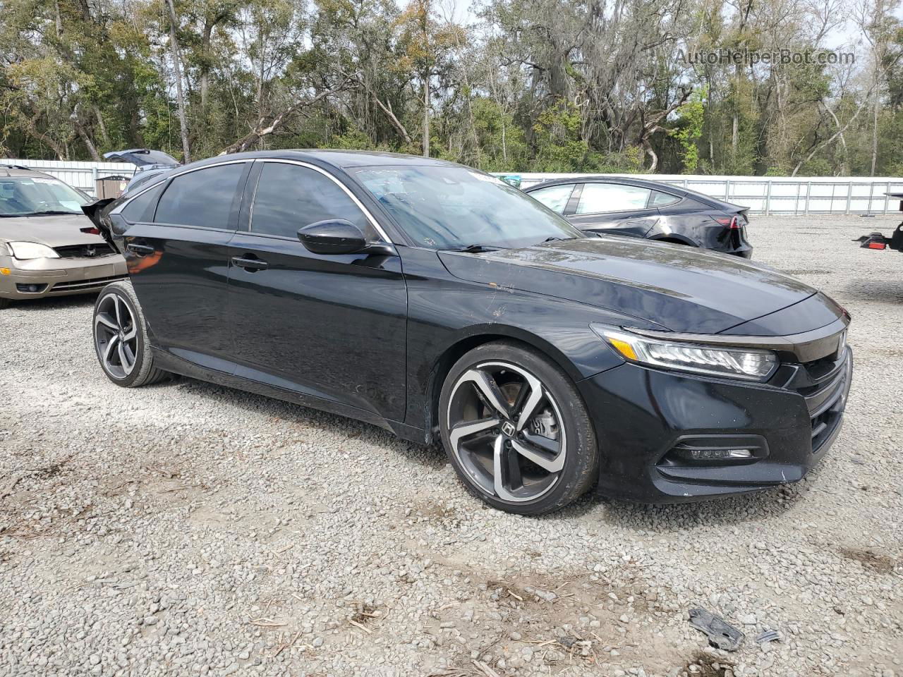 2018 Honda Accord Sport Black vin: 1HGCV1E3XJA071209