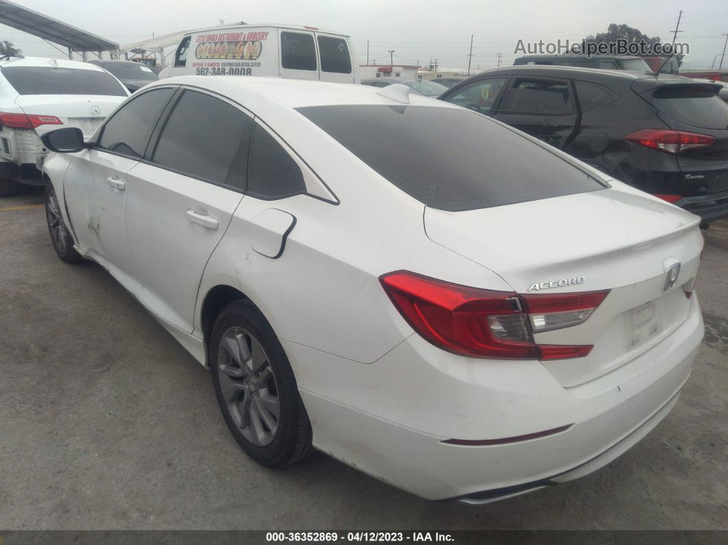 2018 Honda Accord Sedan Lx 1.5t White vin: 1HGCV1F10JA019603