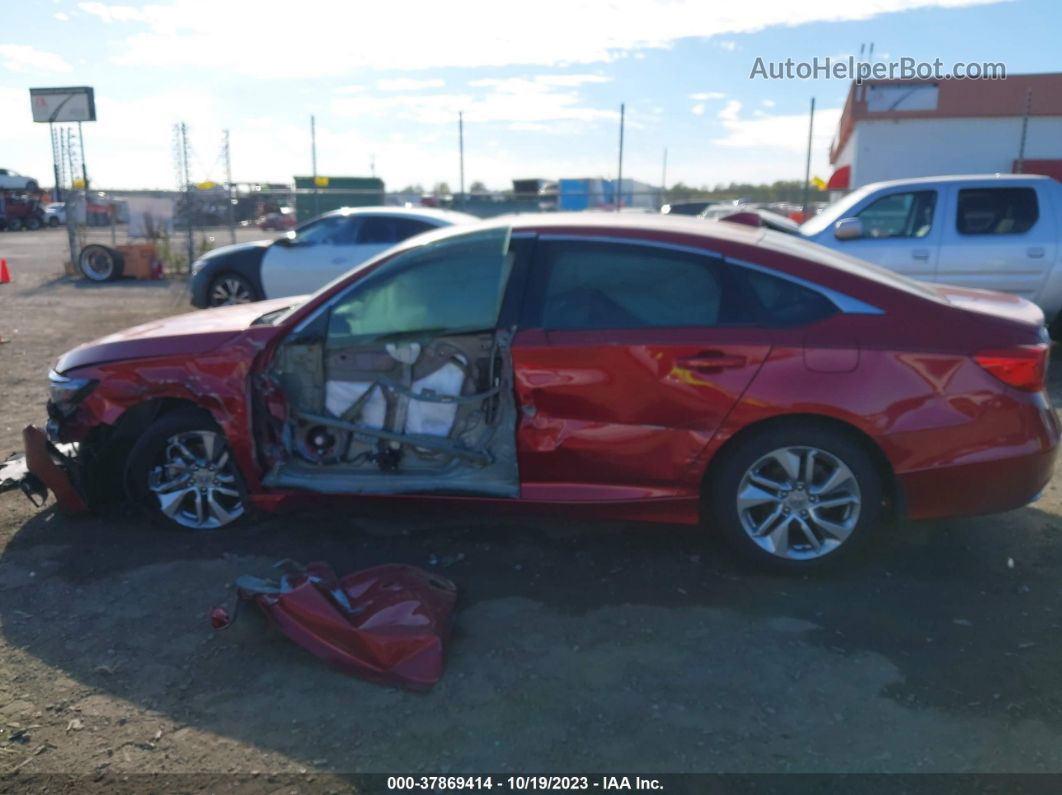 2018 Honda Accord Lx Red vin: 1HGCV1F10JA022601