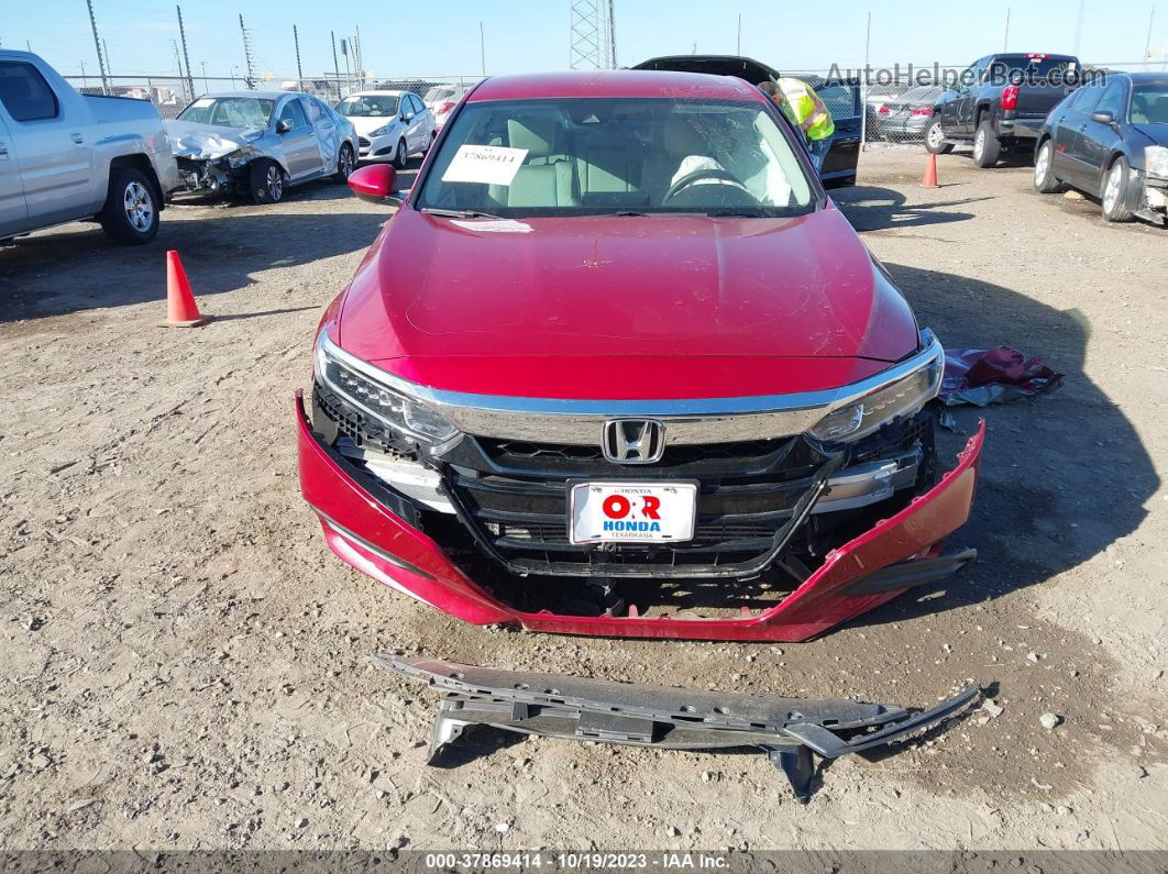 2018 Honda Accord Lx Red vin: 1HGCV1F10JA022601