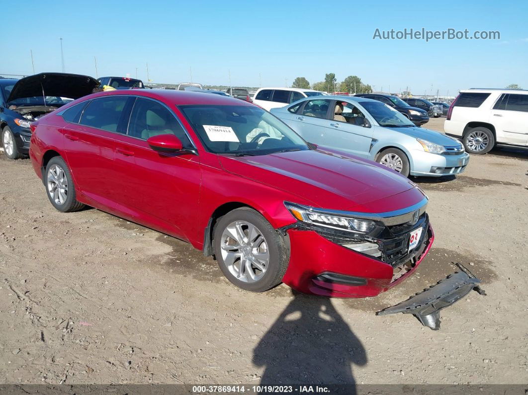 2018 Honda Accord Lx Red vin: 1HGCV1F10JA022601