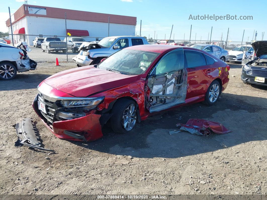 2018 Honda Accord Lx Red vin: 1HGCV1F10JA022601