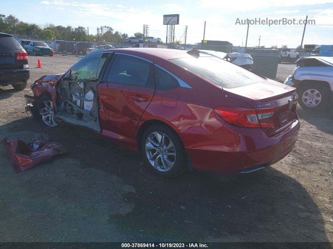 2018 Honda Accord Lx Red vin: 1HGCV1F10JA022601