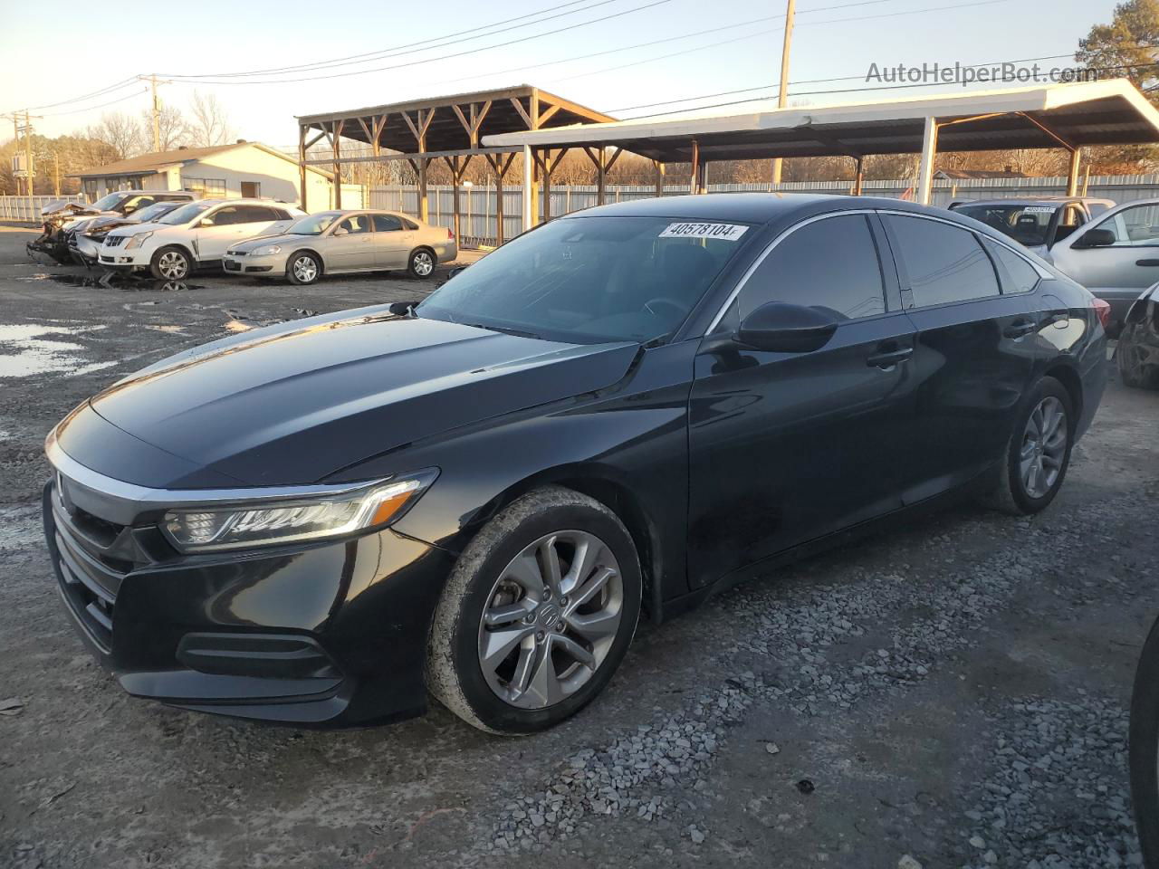 2018 Honda Accord Lx Black vin: 1HGCV1F10JA094821