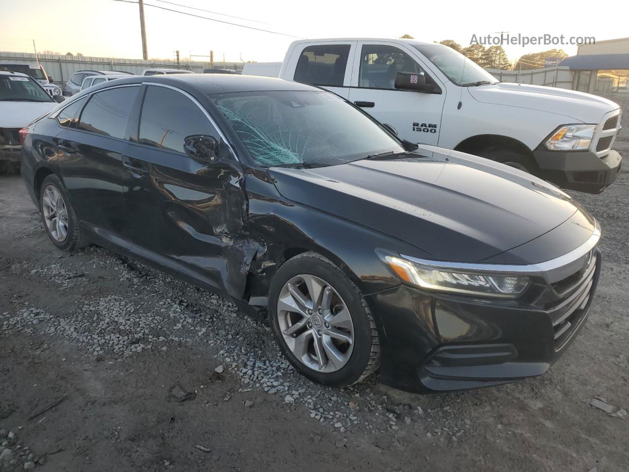 2018 Honda Accord Lx Black vin: 1HGCV1F10JA094821