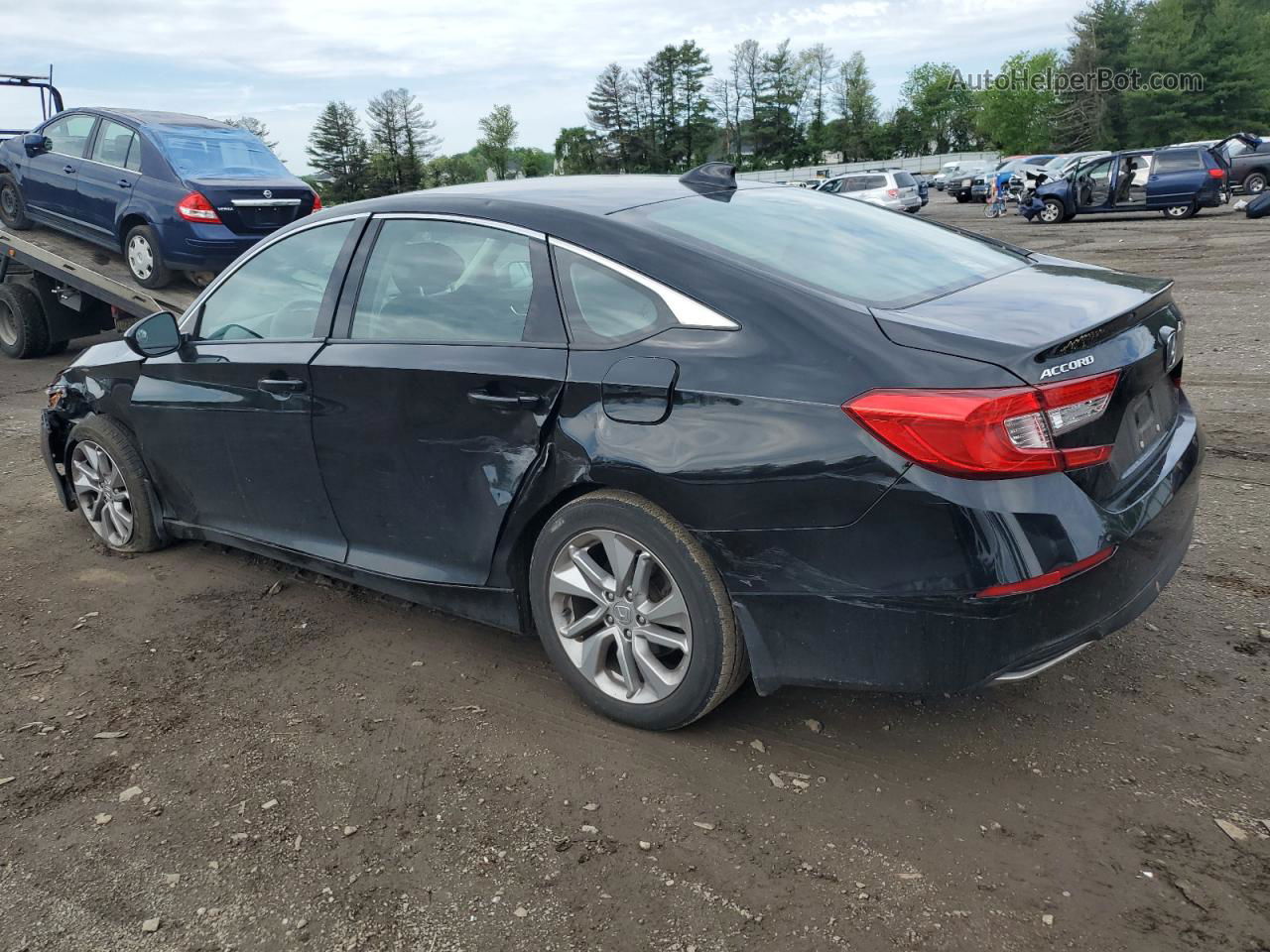 2018 Honda Accord Lx Black vin: 1HGCV1F10JA173843