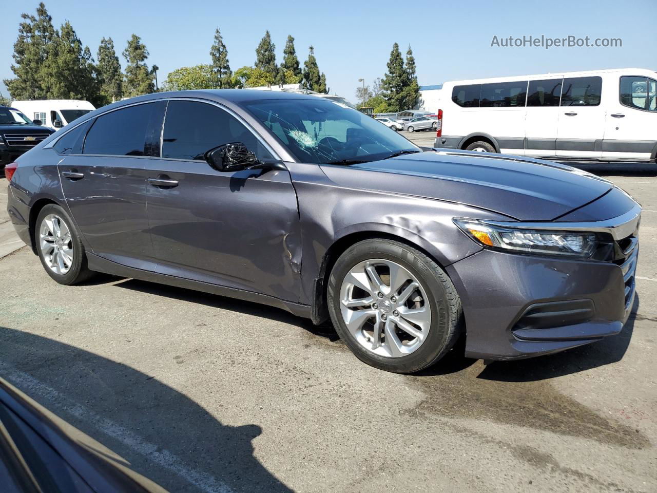 2018 Honda Accord Lx Gray vin: 1HGCV1F10JA235158