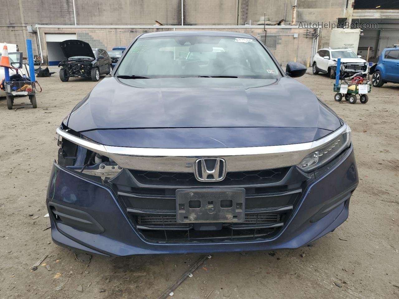 2018 Honda Accord Lx Blue vin: 1HGCV1F10JA239968
