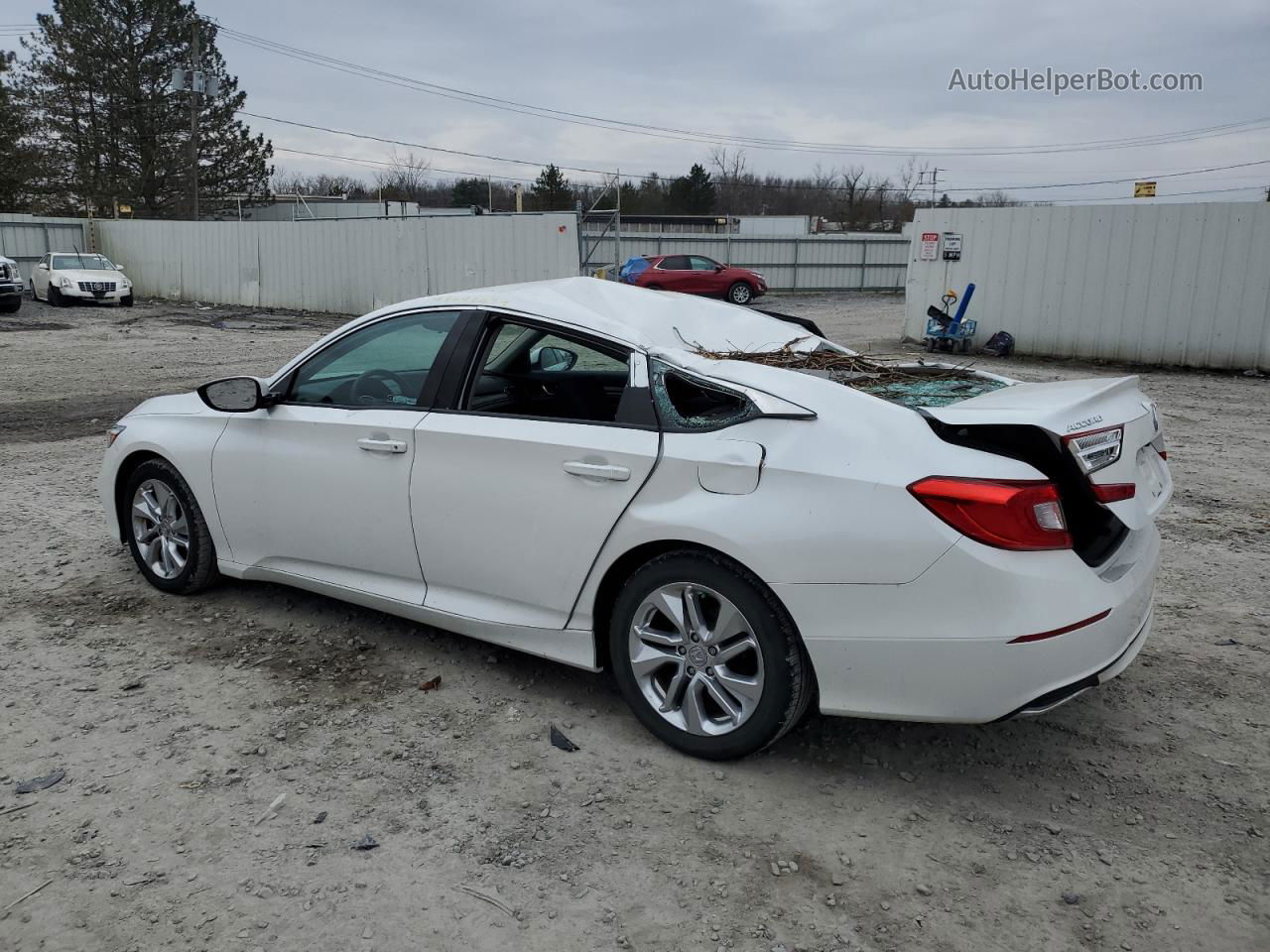 2019 Honda Accord Lx White vin: 1HGCV1F10KA071931