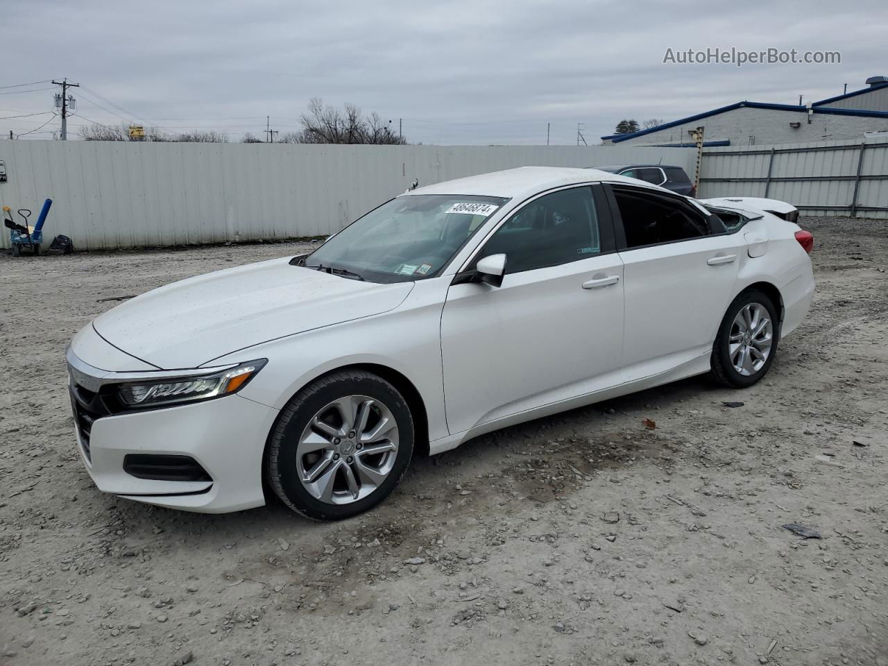 2019 Honda Accord Lx White vin: 1HGCV1F10KA071931