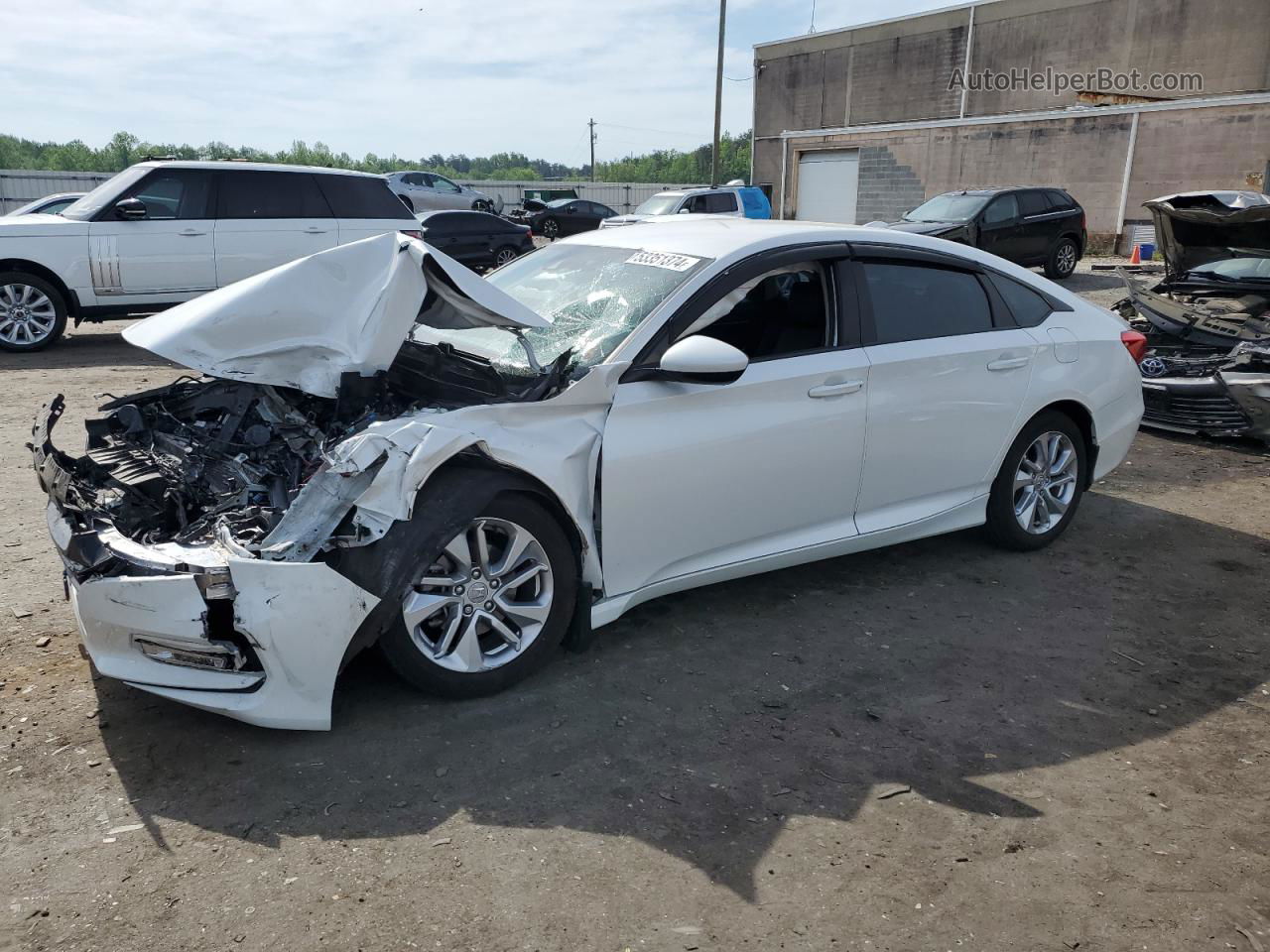 2019 Honda Accord Lx White vin: 1HGCV1F10KA088888