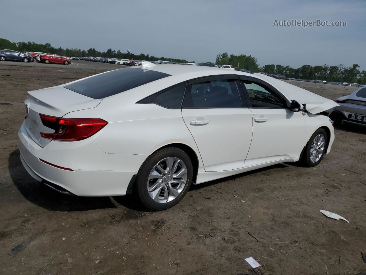 2019 Honda Accord Lx White vin: 1HGCV1F10KA088888