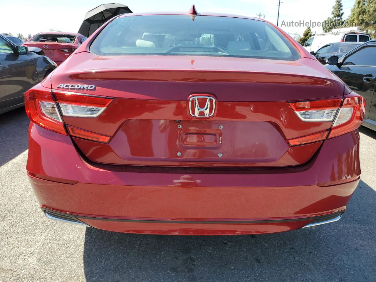 2019 Honda Accord Lx Red vin: 1HGCV1F10KA104667