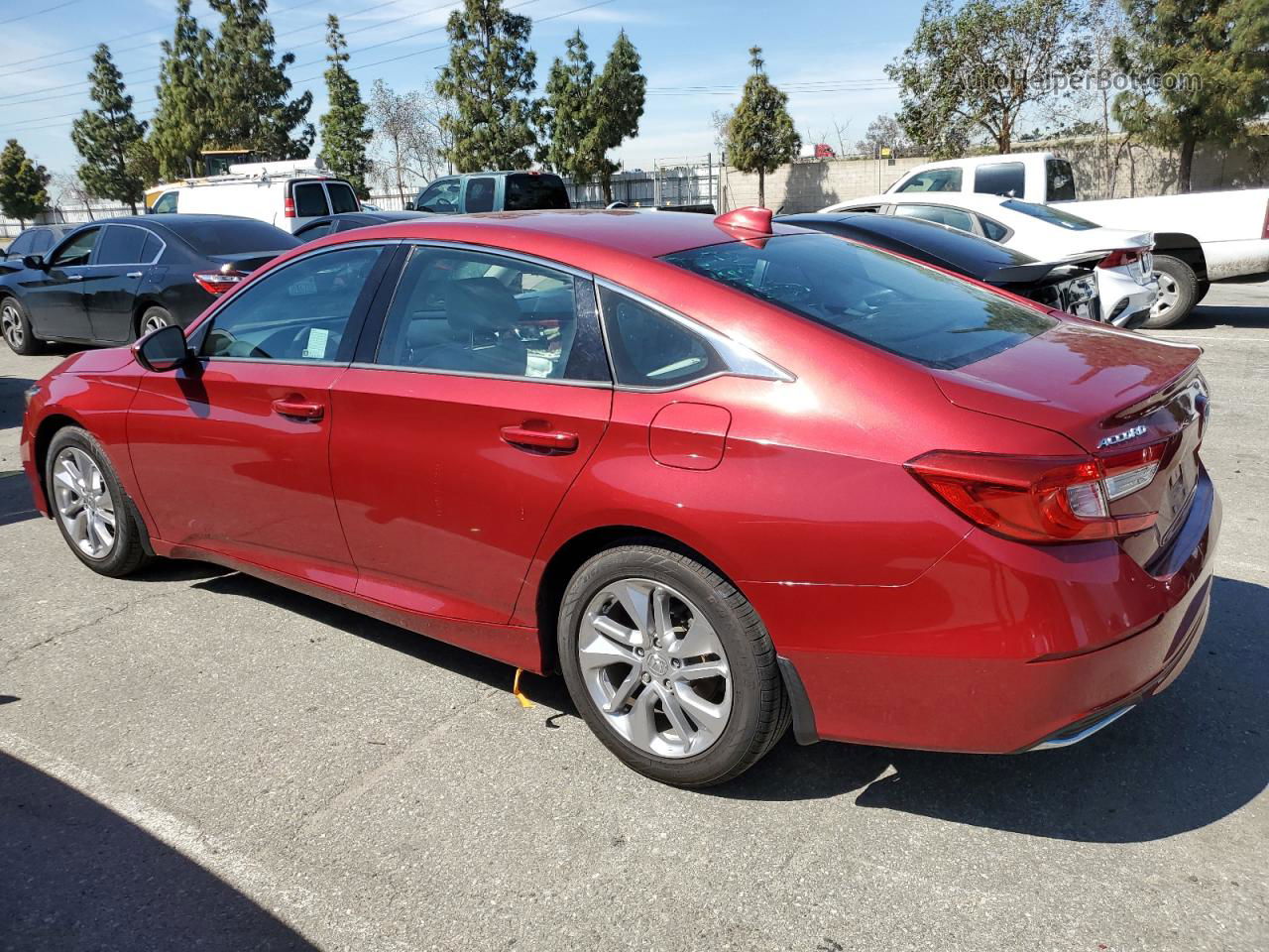 2019 Honda Accord Lx Red vin: 1HGCV1F10KA104667