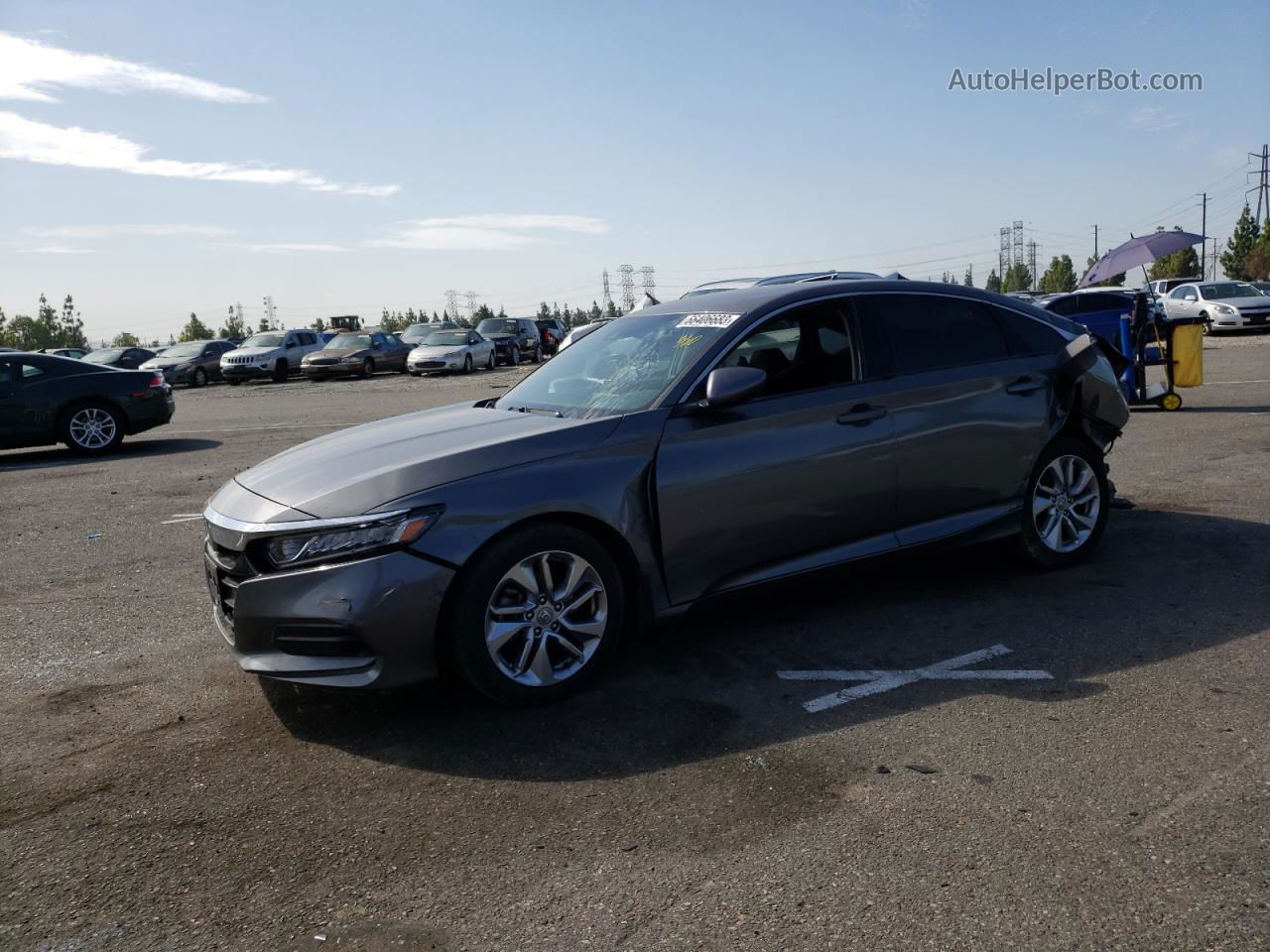 2019 Honda Accord Lx Gray vin: 1HGCV1F10KA169860