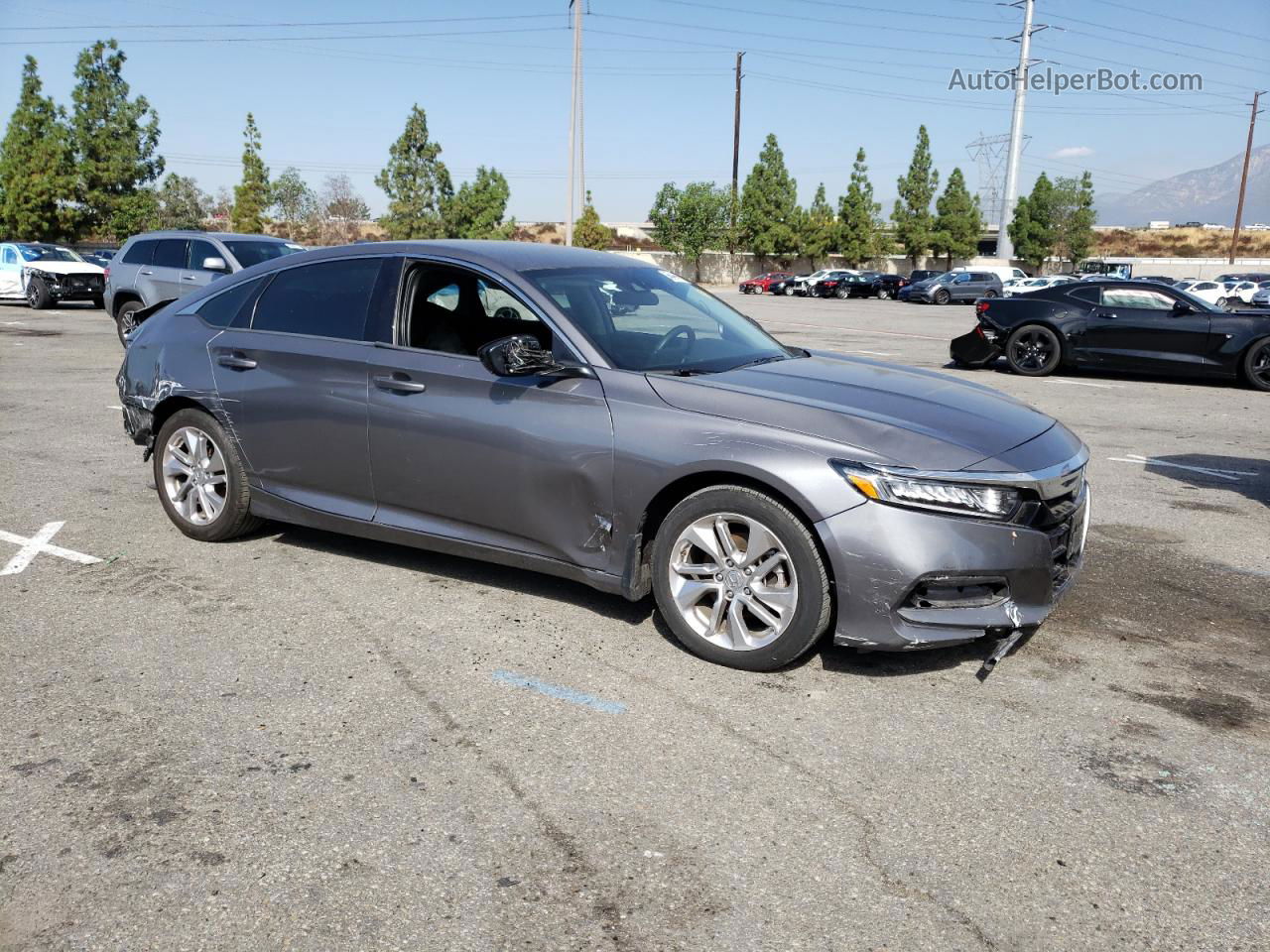 2019 Honda Accord Lx Gray vin: 1HGCV1F10KA169860