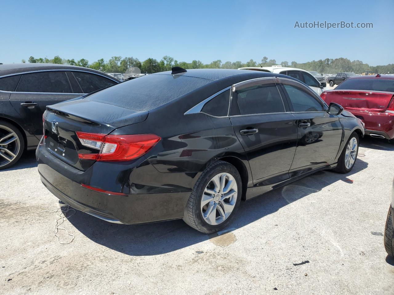 2019 Honda Accord Lx Black vin: 1HGCV1F10KA170488