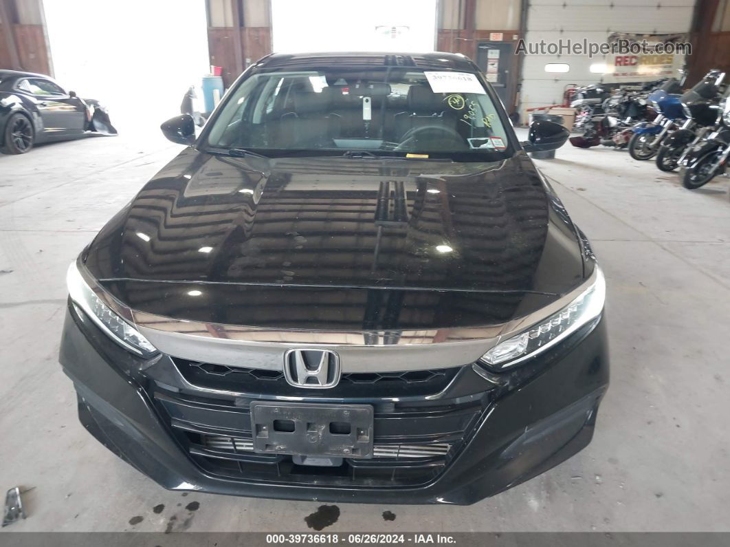 2019 Honda Accord Lx Black vin: 1HGCV1F10KA172113