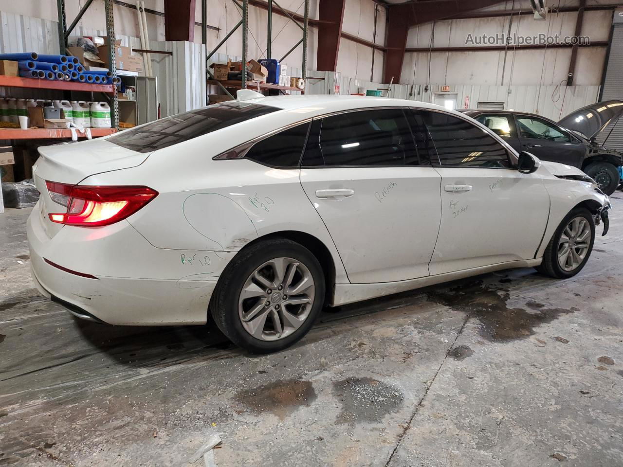 2019 Honda Accord Lx White vin: 1HGCV1F10KA177022