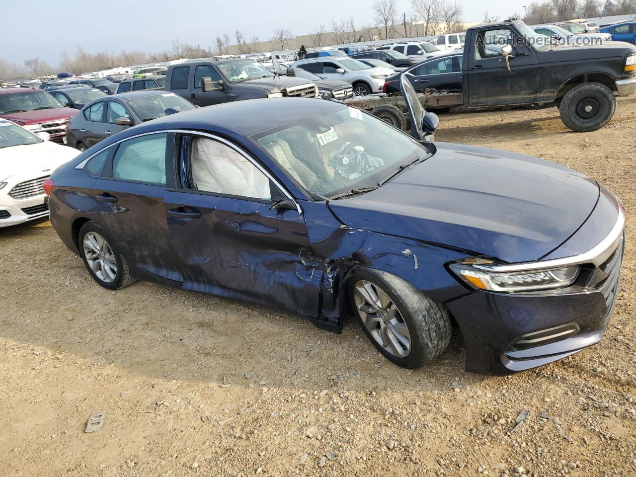 2020 Honda Accord Lx Blue vin: 1HGCV1F10LA083630