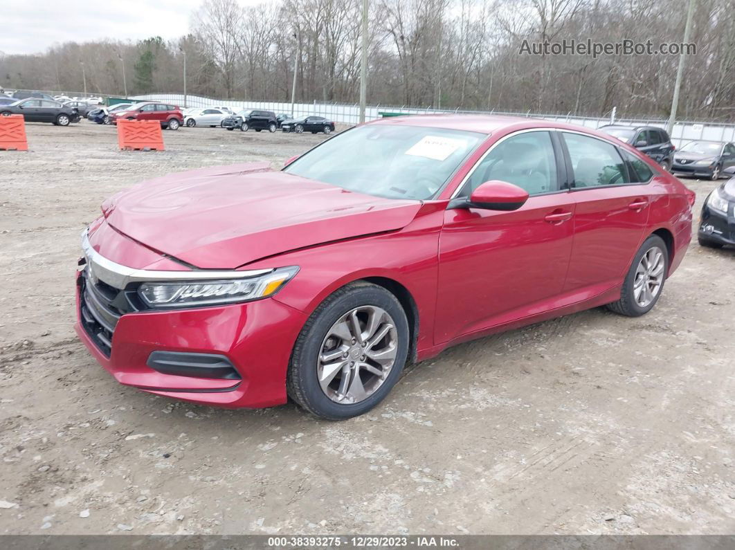 2018 Honda Accord Lx Red vin: 1HGCV1F11JA011235