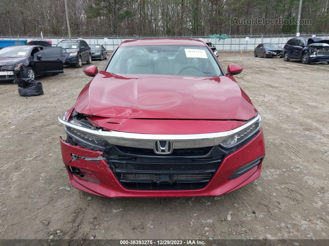 2018 Honda Accord Lx Red vin: 1HGCV1F11JA011235