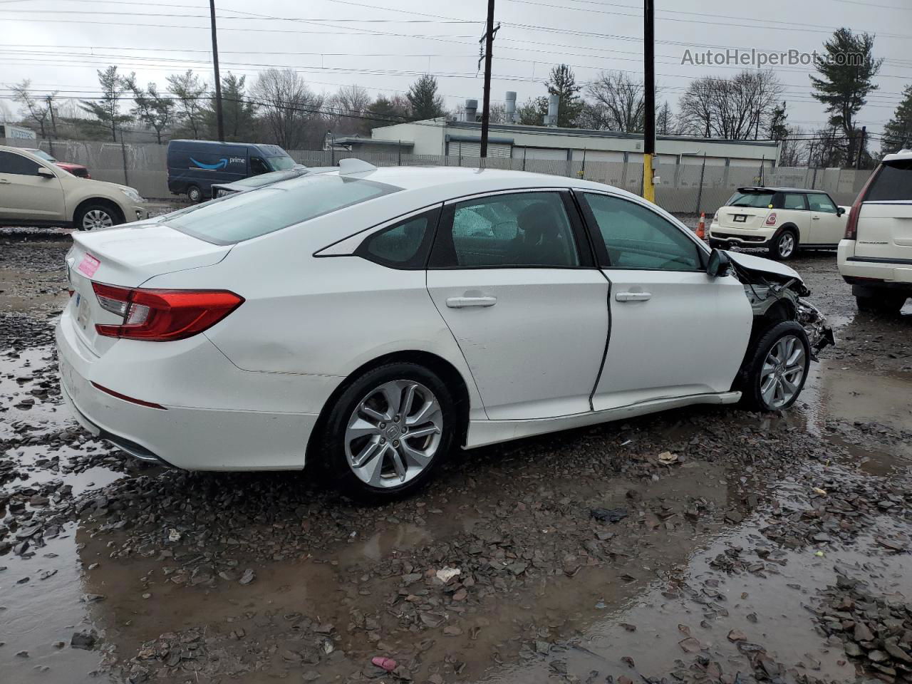 2018 Honda Accord Lx White vin: 1HGCV1F11JA112064