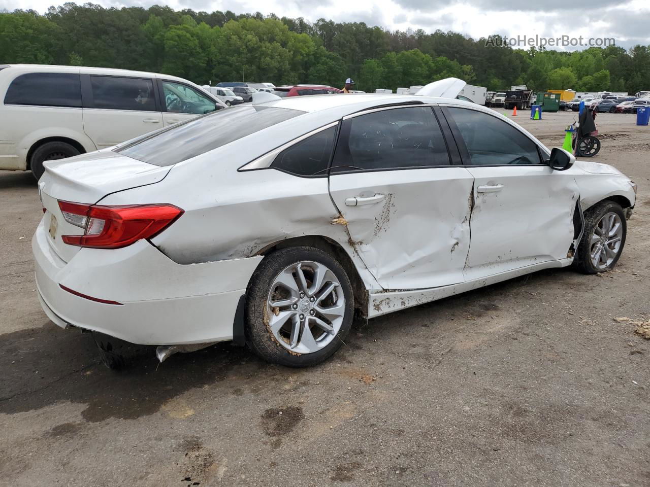 2018 Honda Accord Lx White vin: 1HGCV1F11JA152774