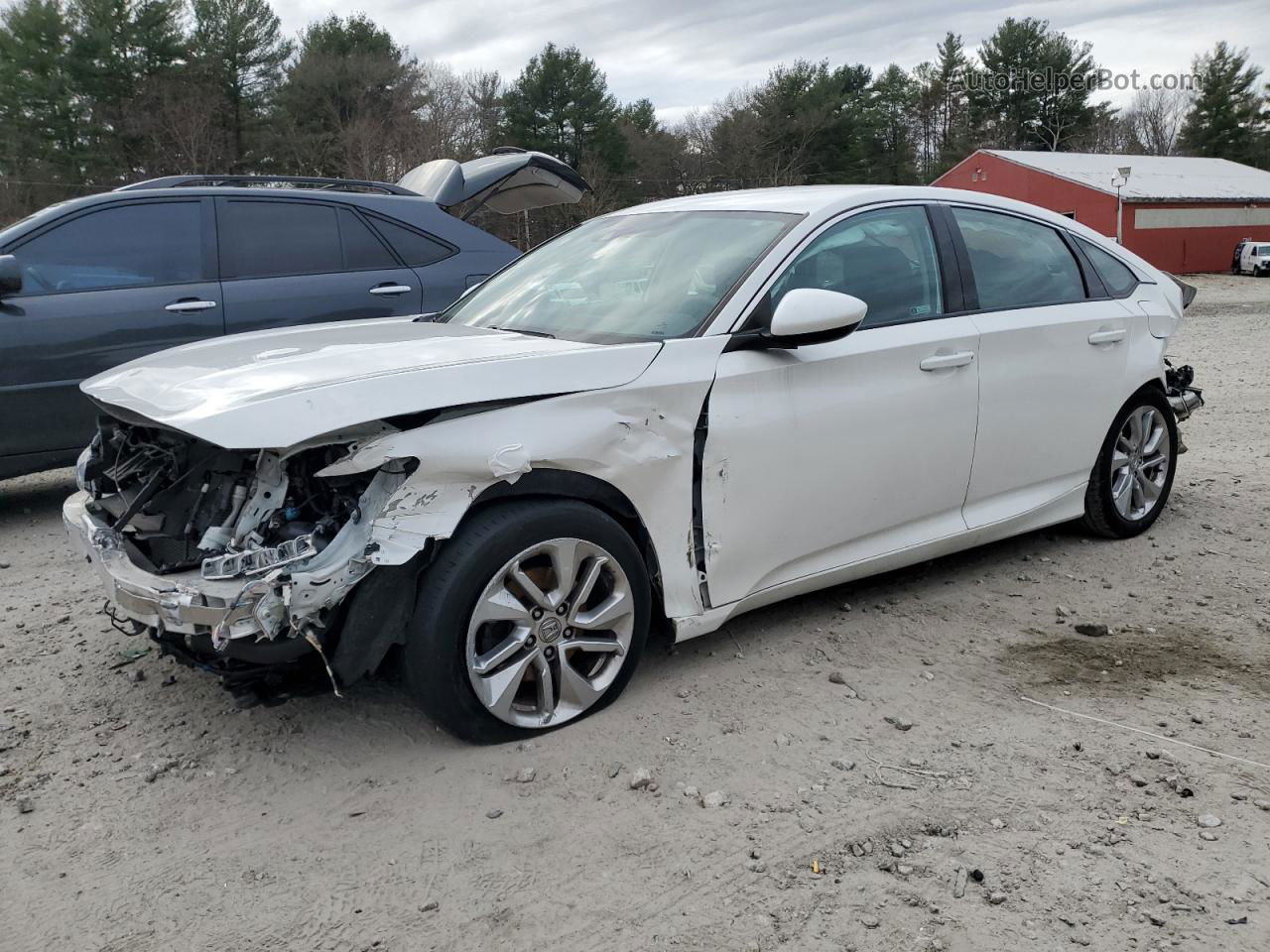 2018 Honda Accord Lx White vin: 1HGCV1F11JA214707