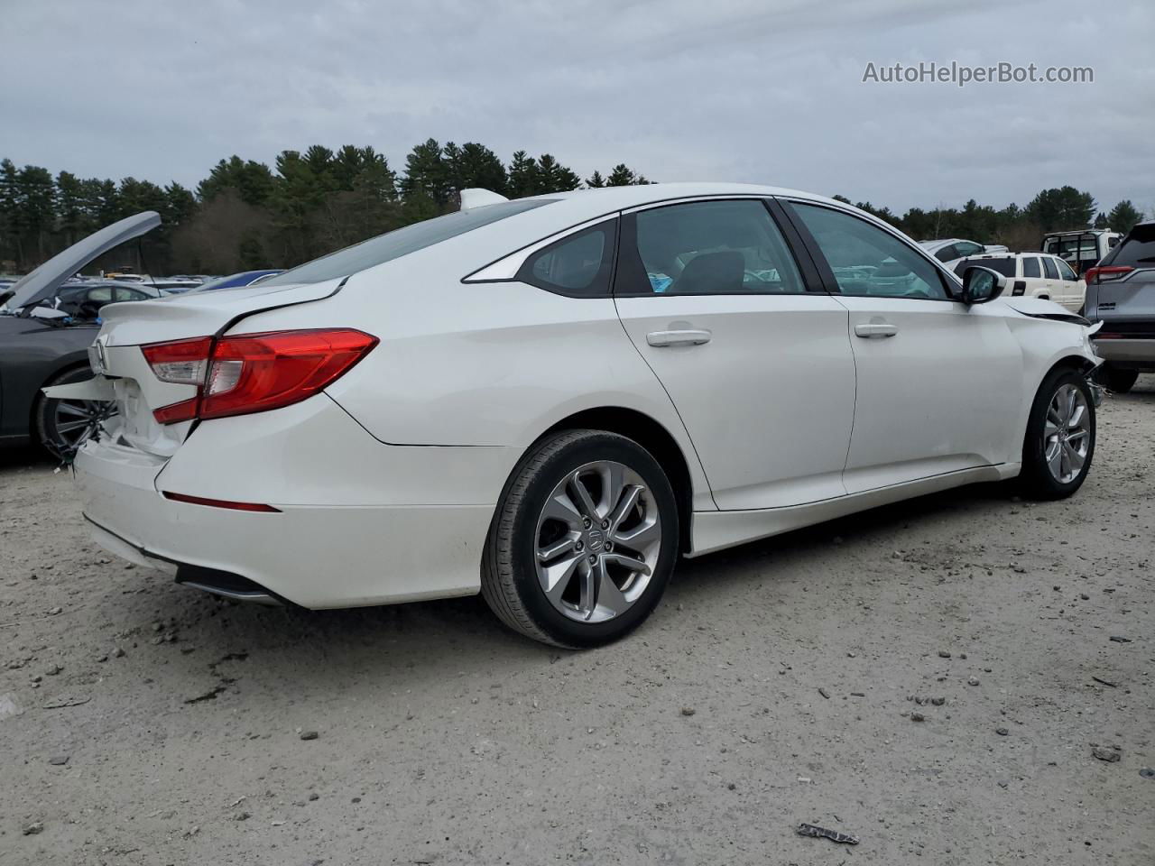 2018 Honda Accord Lx White vin: 1HGCV1F11JA214707