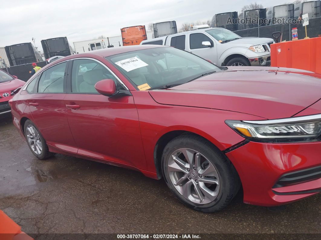 2018 Honda Accord Lx Red vin: 1HGCV1F11JA218059