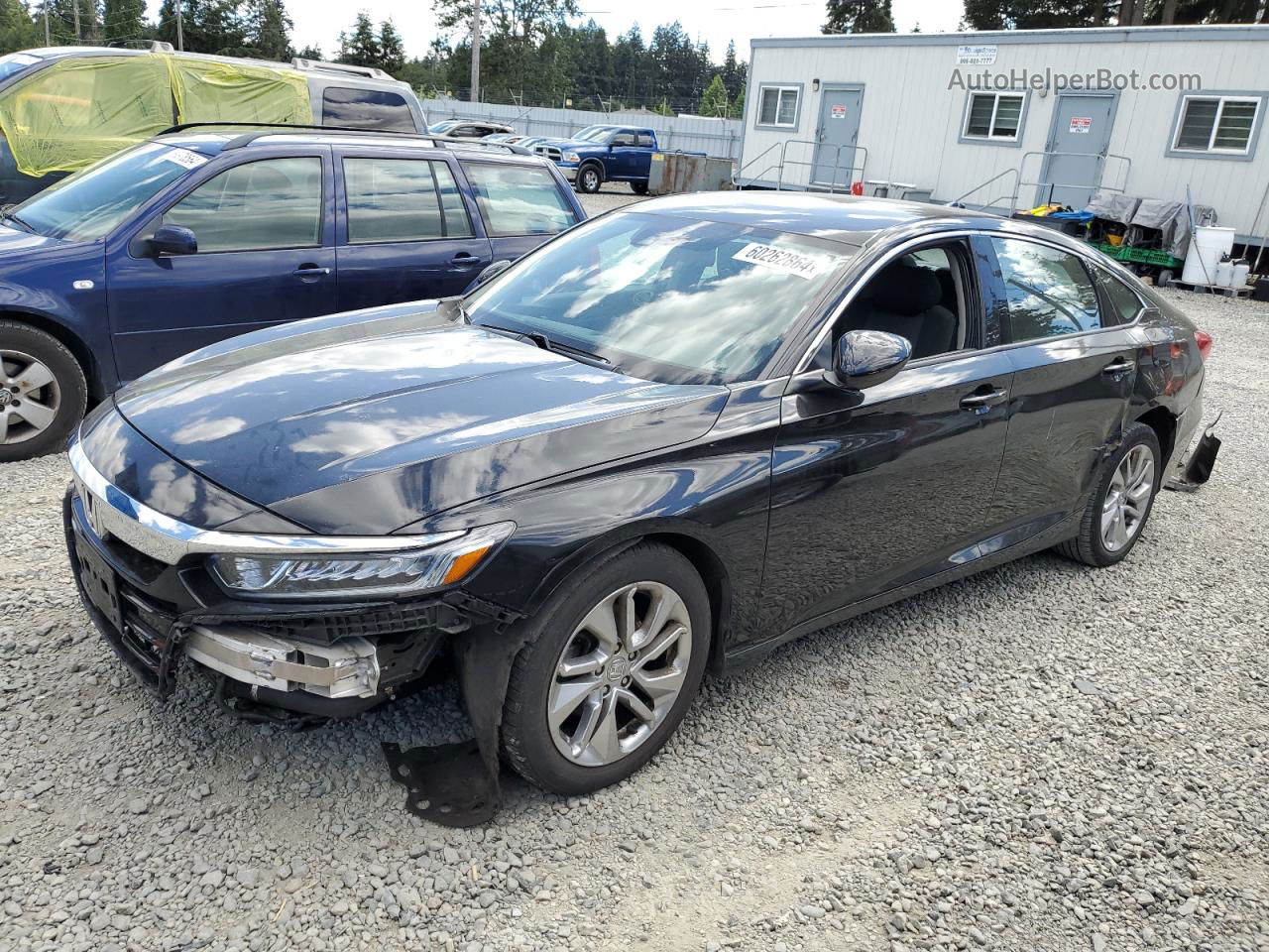 2019 Honda Accord Lx Black vin: 1HGCV1F11KA062784