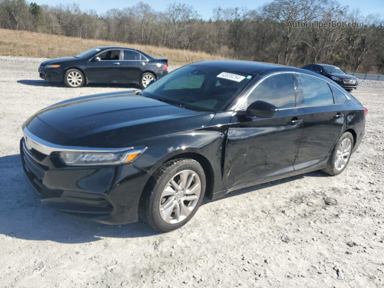 2019 Honda Accord Lx Black vin: 1HGCV1F11KA145289